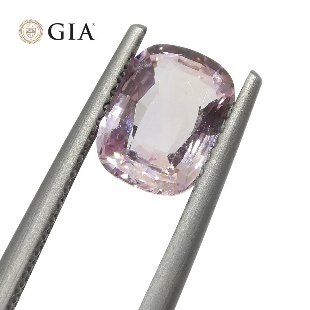1,52 Karat Kissen rosafarbener, orangefarbener Padparadscha-Saphir GIA zertifiziert Sri Lanka 1