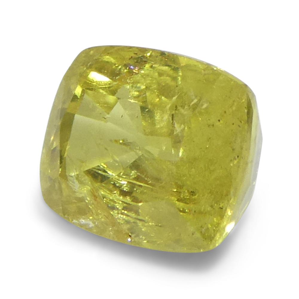 1.52ct Saphir jaune coussin de Tanzanie en vente 1