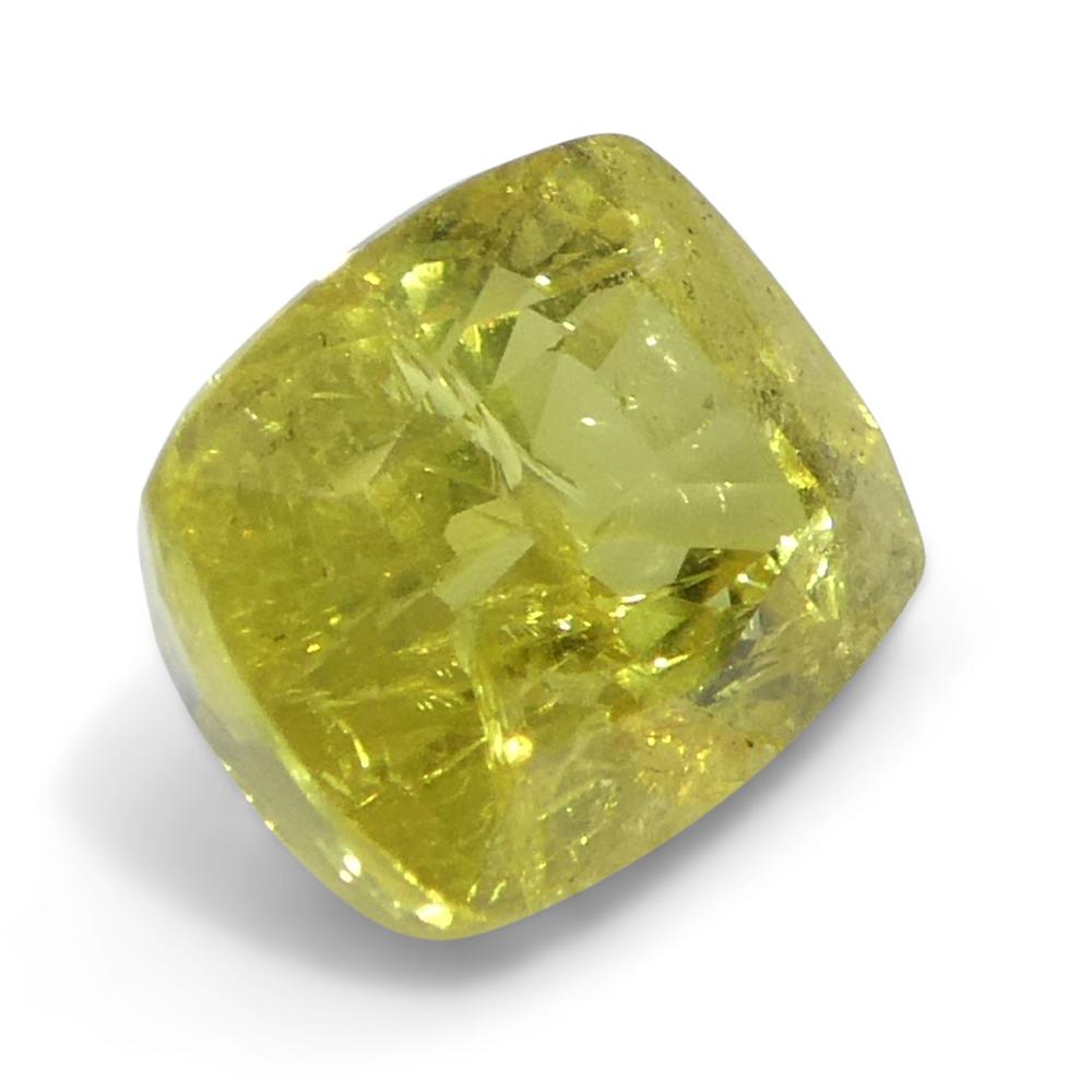 1.52ct Saphir jaune coussin de Tanzanie en vente 2