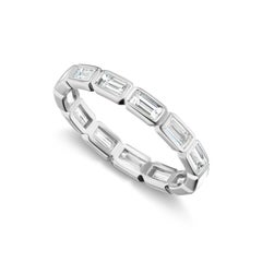 1.52 Carat Conflict Free Diamond Baguette Bezel Eternity Wedding Band