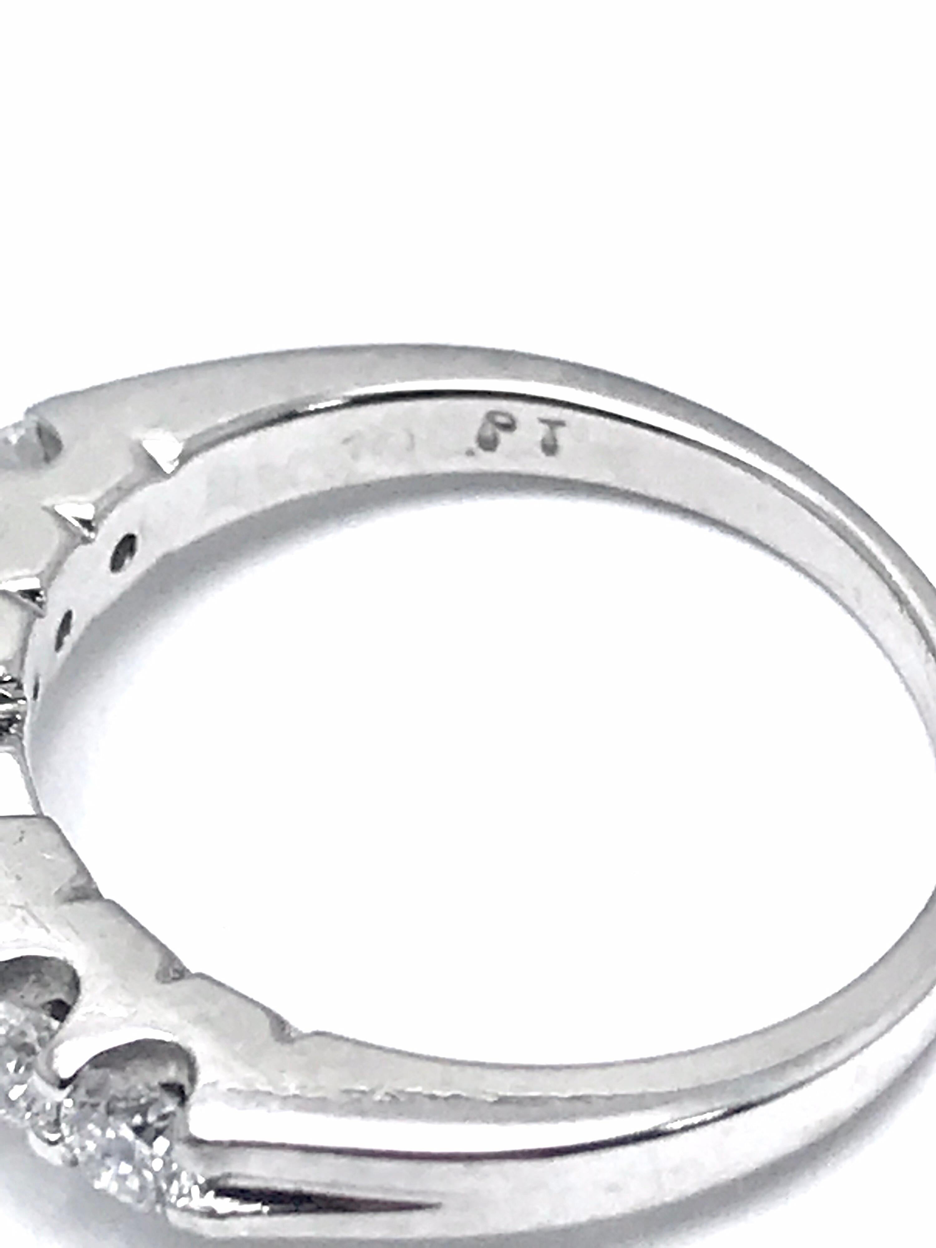 Women's or Men's 1.52 Carat F/IF Round Brilliant Diamond with 0.60 Carat Platinum Engagement Ring