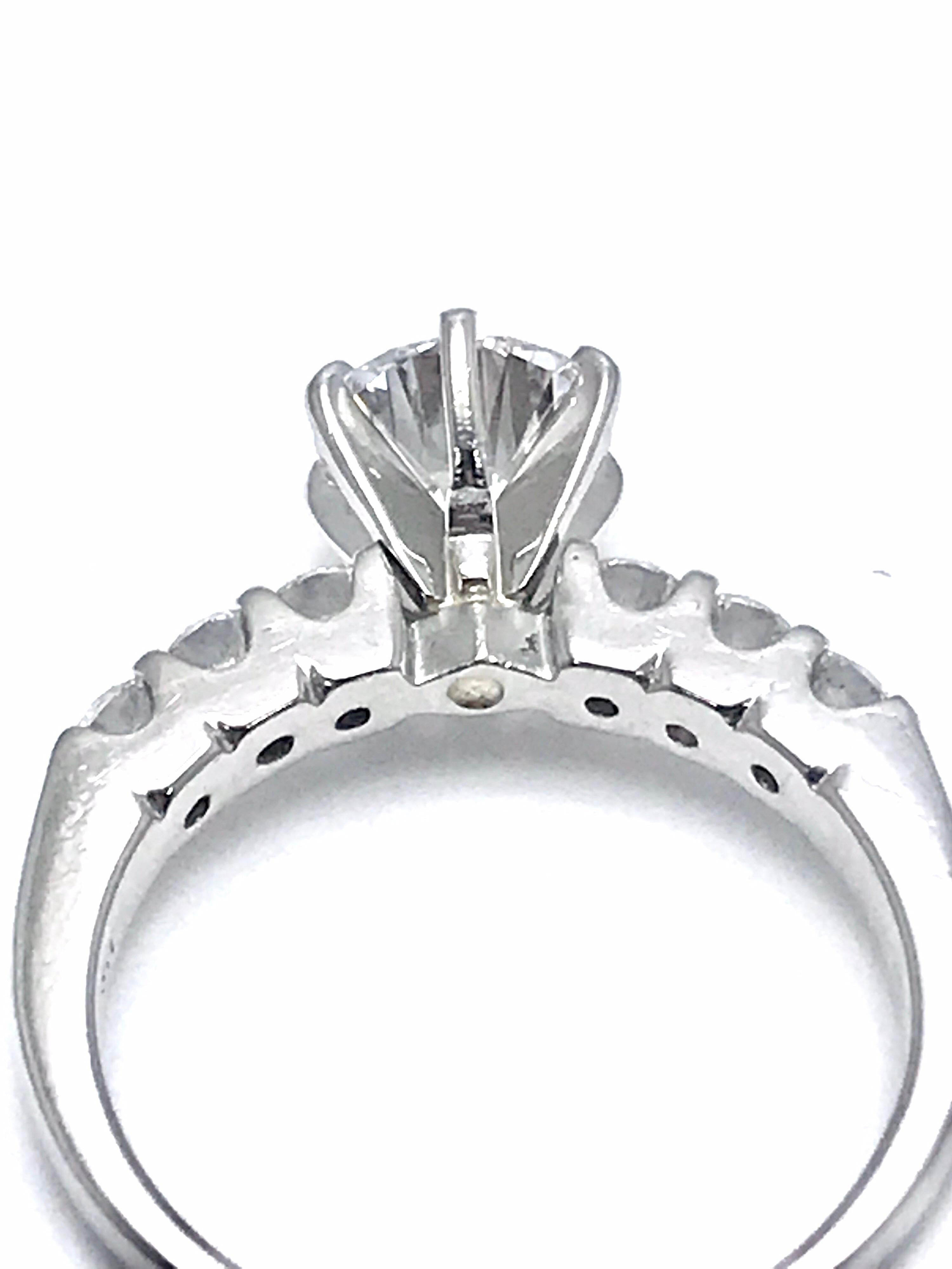 1.52 Carat F/IF Round Brilliant Diamond with 0.60 Carat Platinum Engagement Ring 1