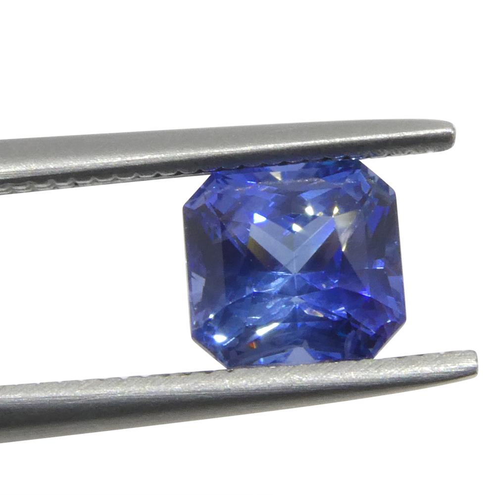 1.52ct Octagonal/Emerald Cut Blue Sapphire from Sri Lanka For Sale 7