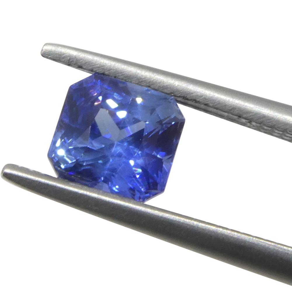 1.52ct Octagonal/Emerald Cut Blue Sapphire from Sri Lanka For Sale 8