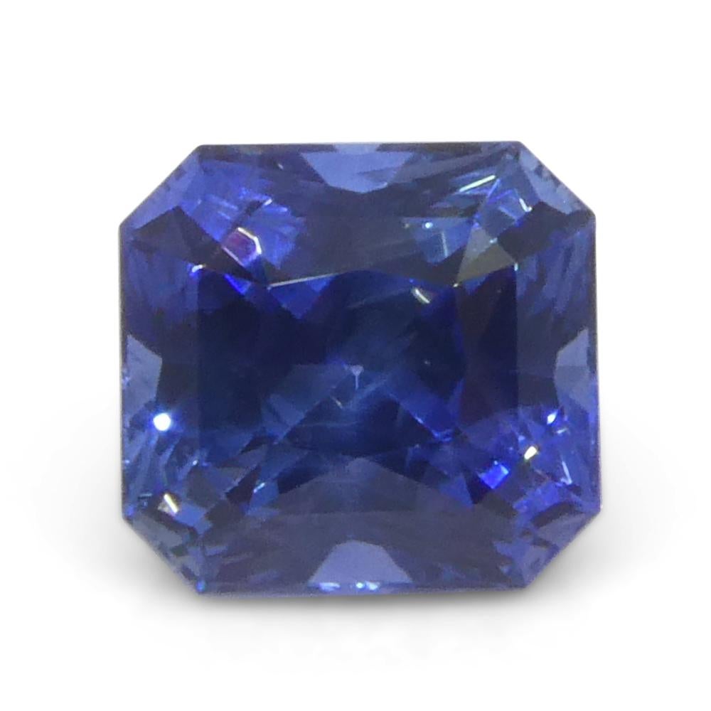 1.52ct Octagonal/Emerald Cut Blue Sapphire from Sri Lanka In New Condition For Sale In Toronto, Ontario