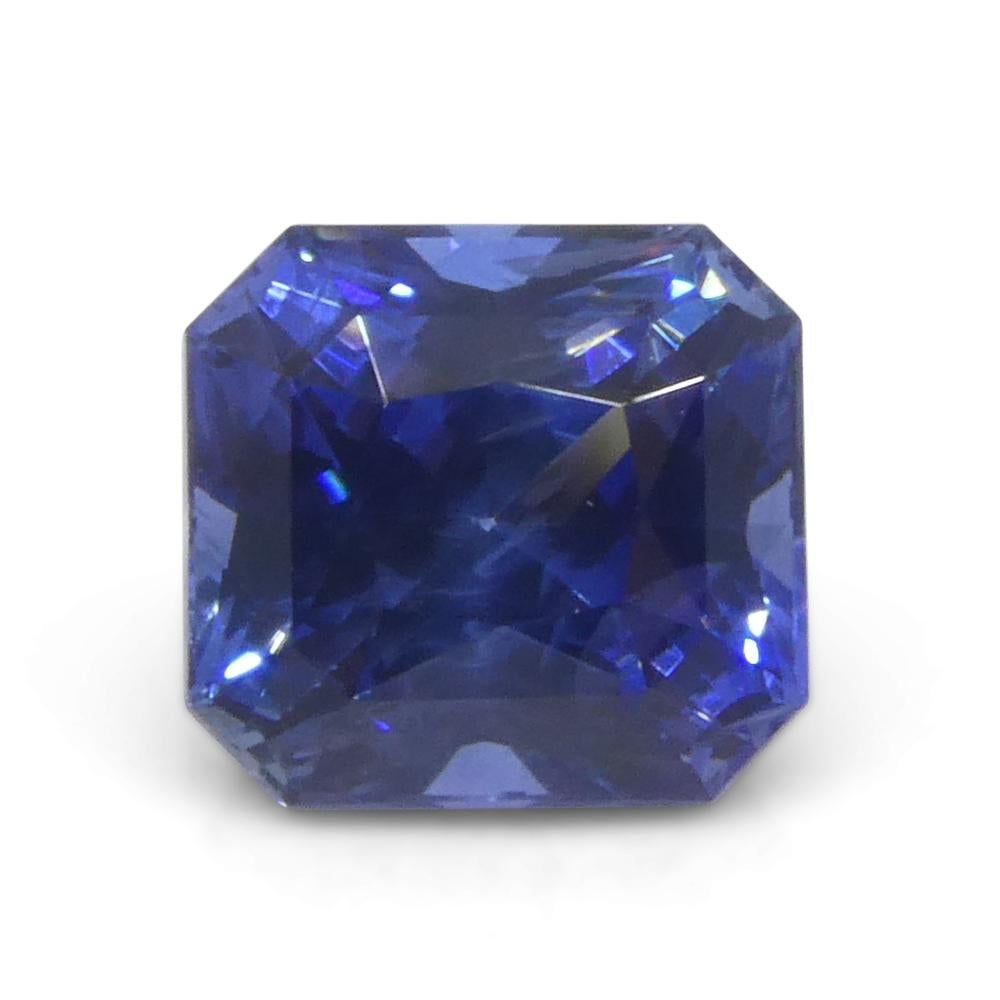 1.52ct Octagonal/Emerald Cut Blue Sapphire from Sri Lanka For Sale 1