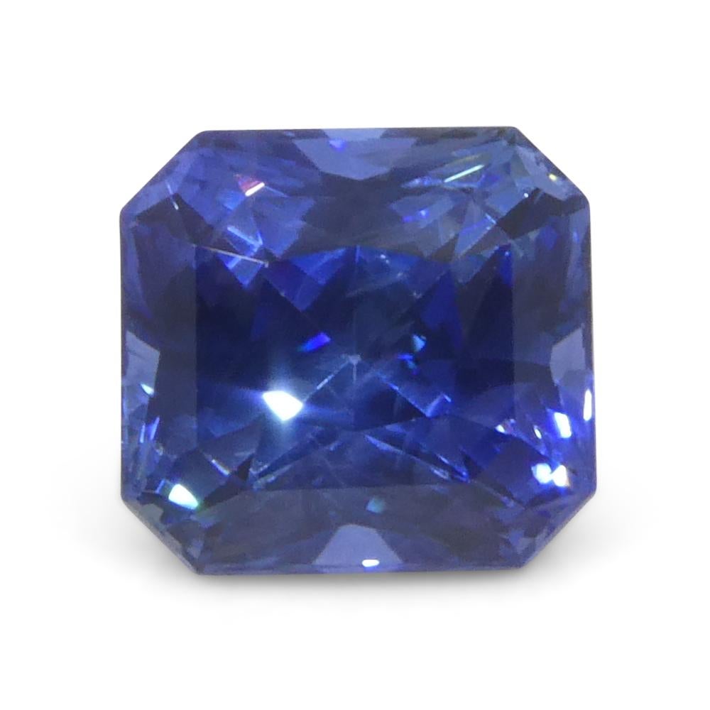 1.52ct Octagonal/Emerald Cut Blue Sapphire from Sri Lanka For Sale 2