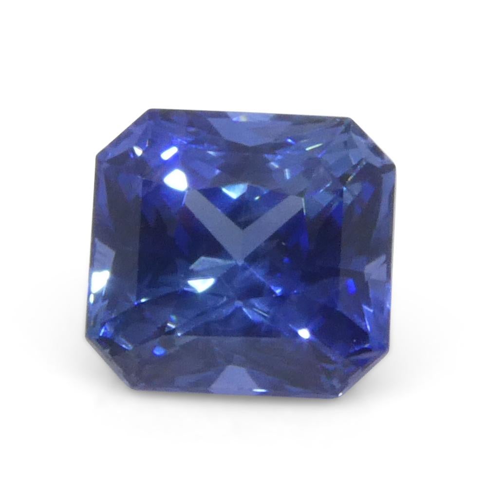1.52ct Octagonal/Emerald Cut Blue Sapphire from Sri Lanka For Sale 3