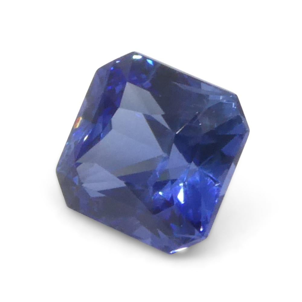 1.52ct Octagonal/Emerald Cut Blue Sapphire from Sri Lanka For Sale 4