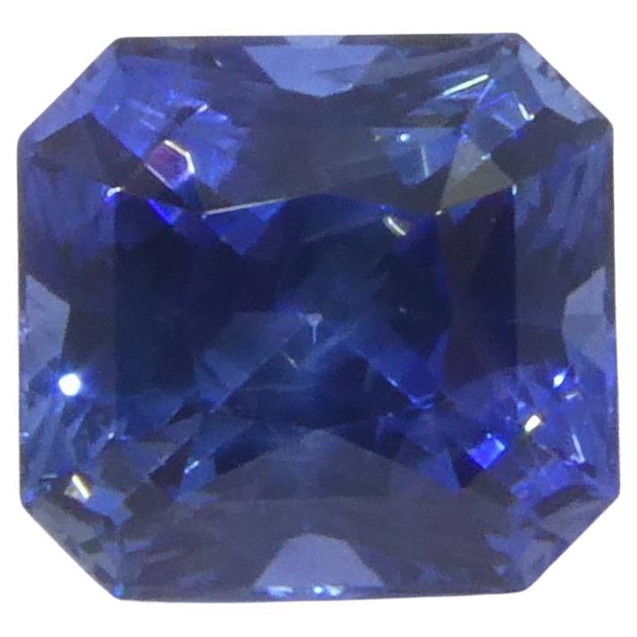 1.52ct Octagonal/Emerald Cut Blue Sapphire from Sri Lanka For Sale