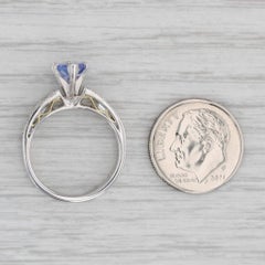1.52ctw Pear Tanzanite Diamond Ring 18k White Gold Platinum Size 5.5 Engagement