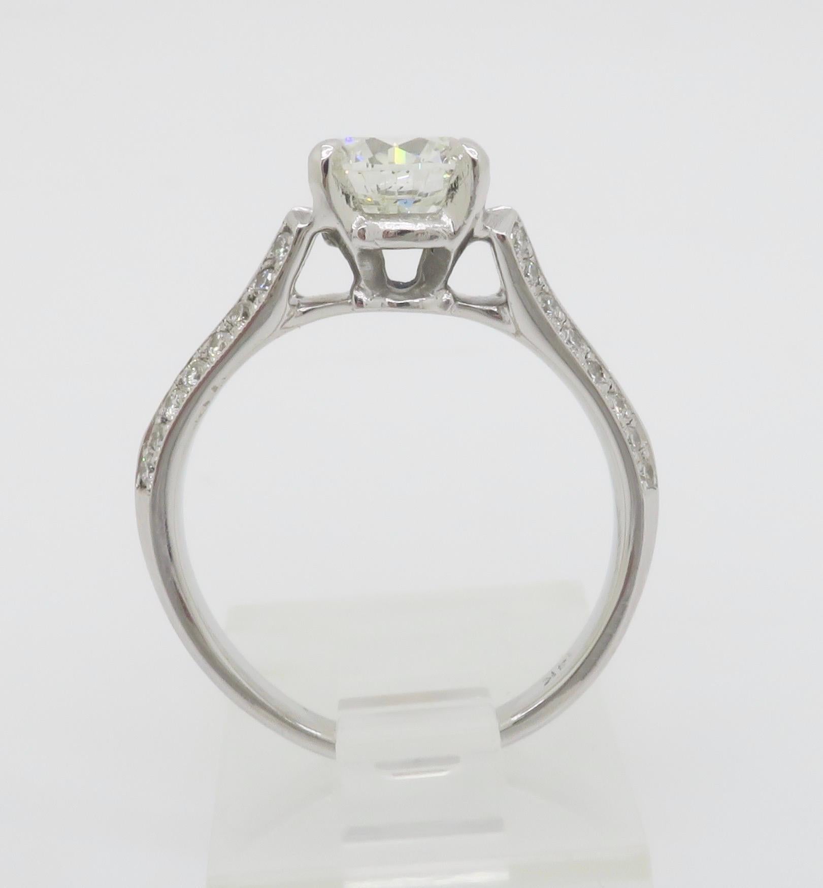 1.52CTW Split Shank Style Diamond Ring  For Sale 7