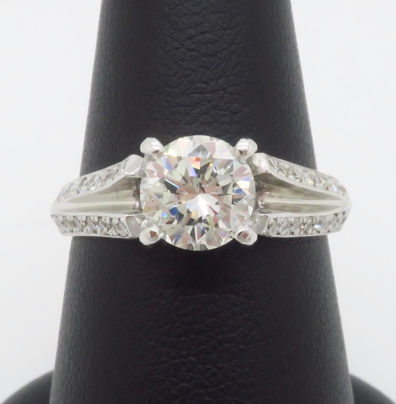 1.52CTW Split Shank Style Diamond Ring  For Sale 8