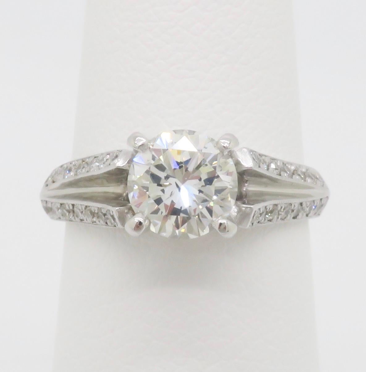 1.52CTW Split Shank Style Diamond Ring  For Sale 1