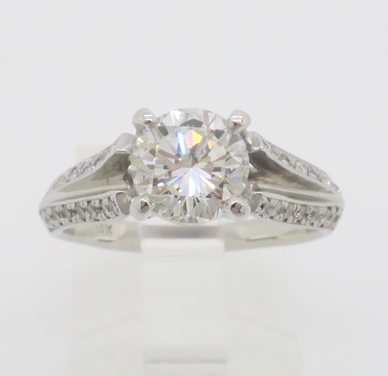 1.52CTW Split Shank Style Diamond Ring  For Sale 3