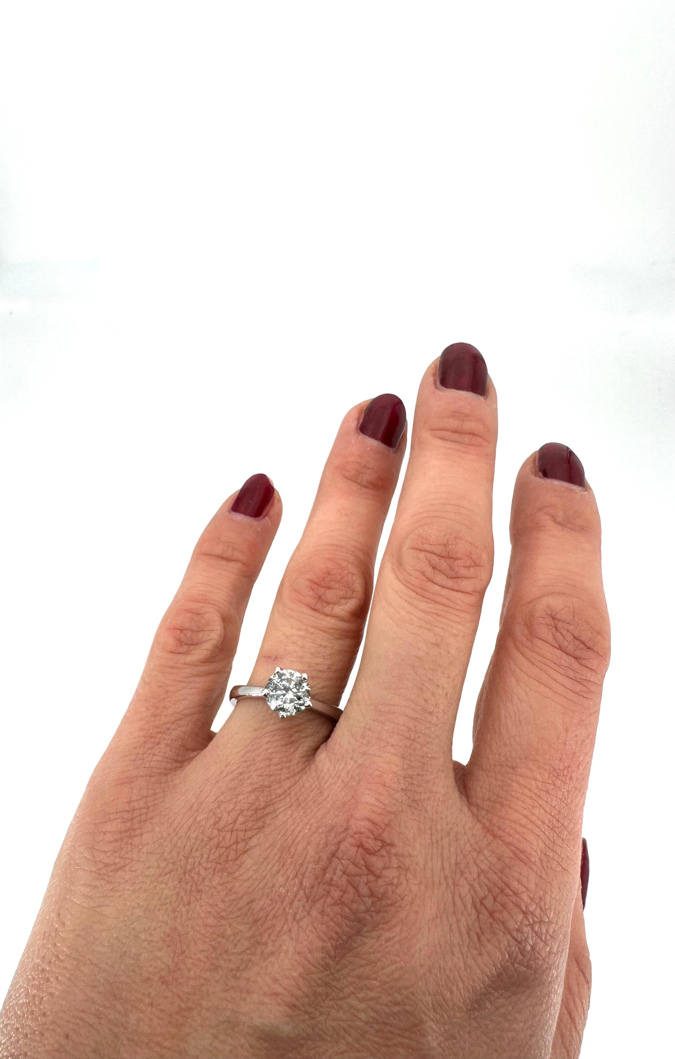 1.53 Carat Diamond Cocktail Solitaire Ring In New Condition In Florence, IT