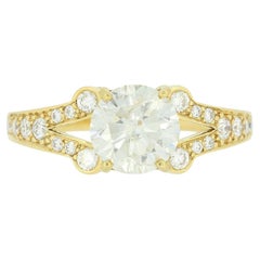 1.53 Carat Diamond Split Shoulders Solitaire Ring
