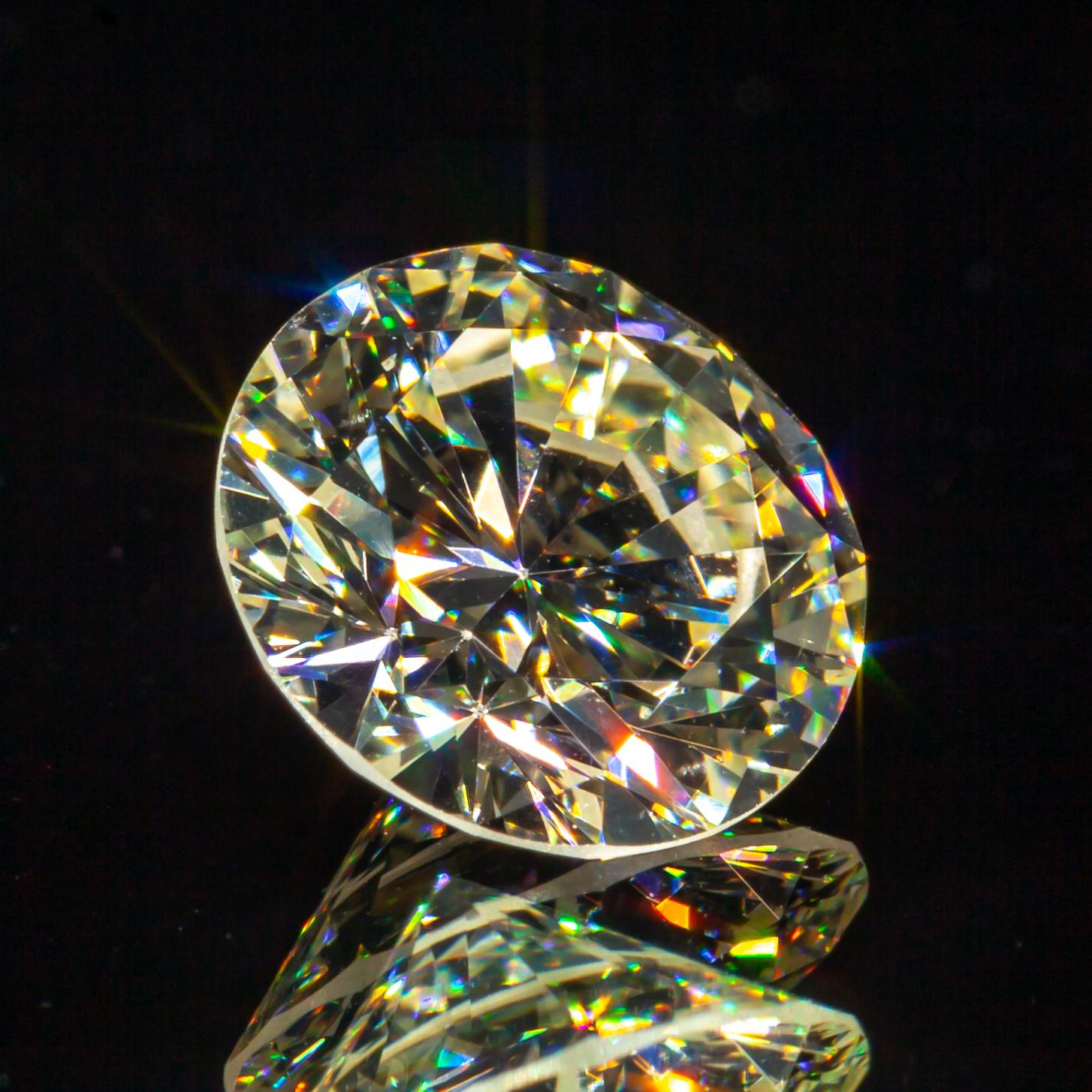 Moderne Diamant rond taille brillant 1,53 carat non serti M/ VS2 certifié GIA en vente