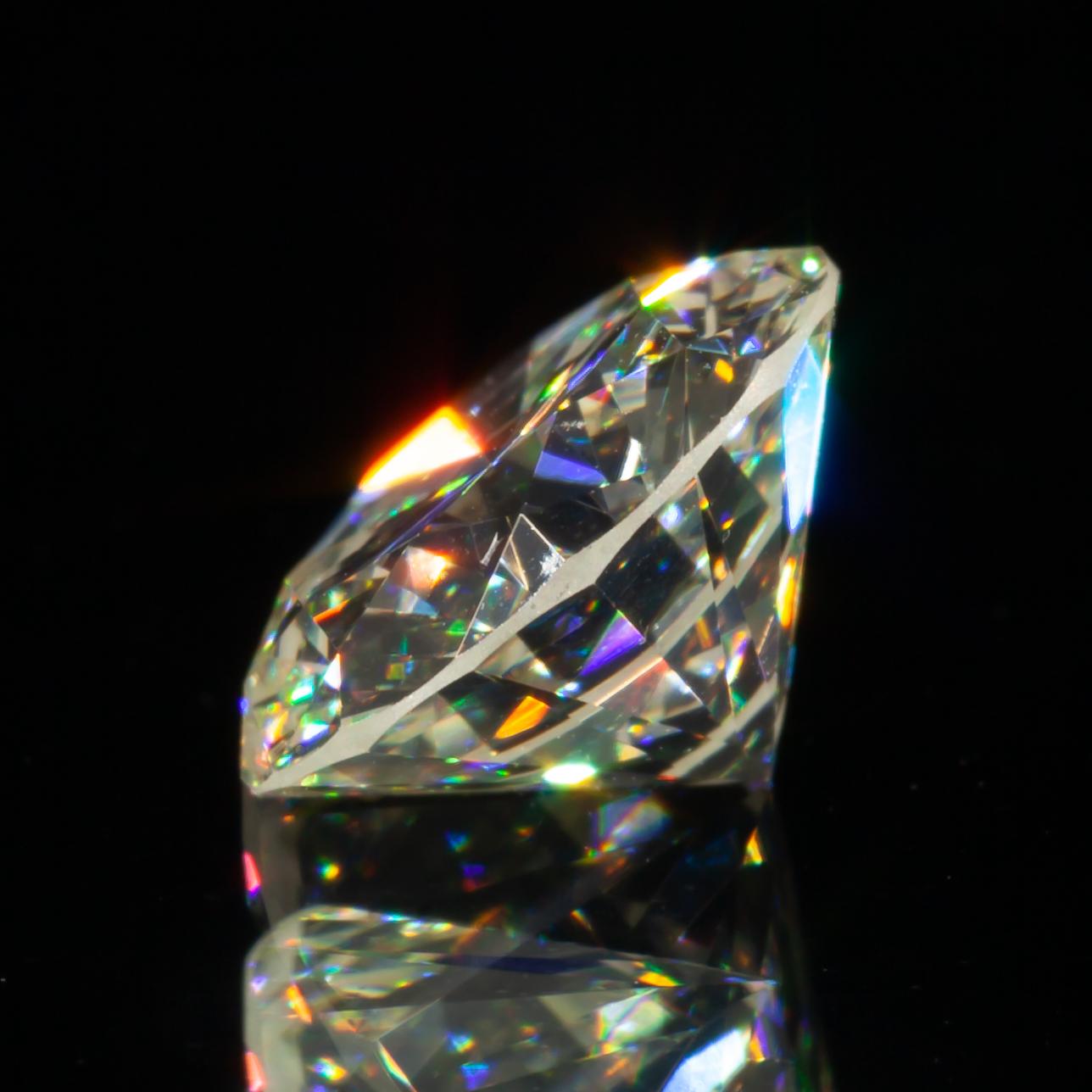 Diamant rond taille brillant 1,53 carat non serti M/ VS2 certifié GIA Excellent état - En vente à Sherman Oaks, CA
