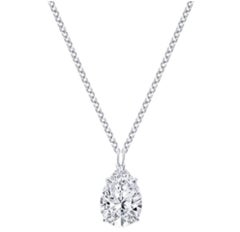 1.53 Carat Pear Shape Diamond D Internally Flawless Platinum Pendant Necklace