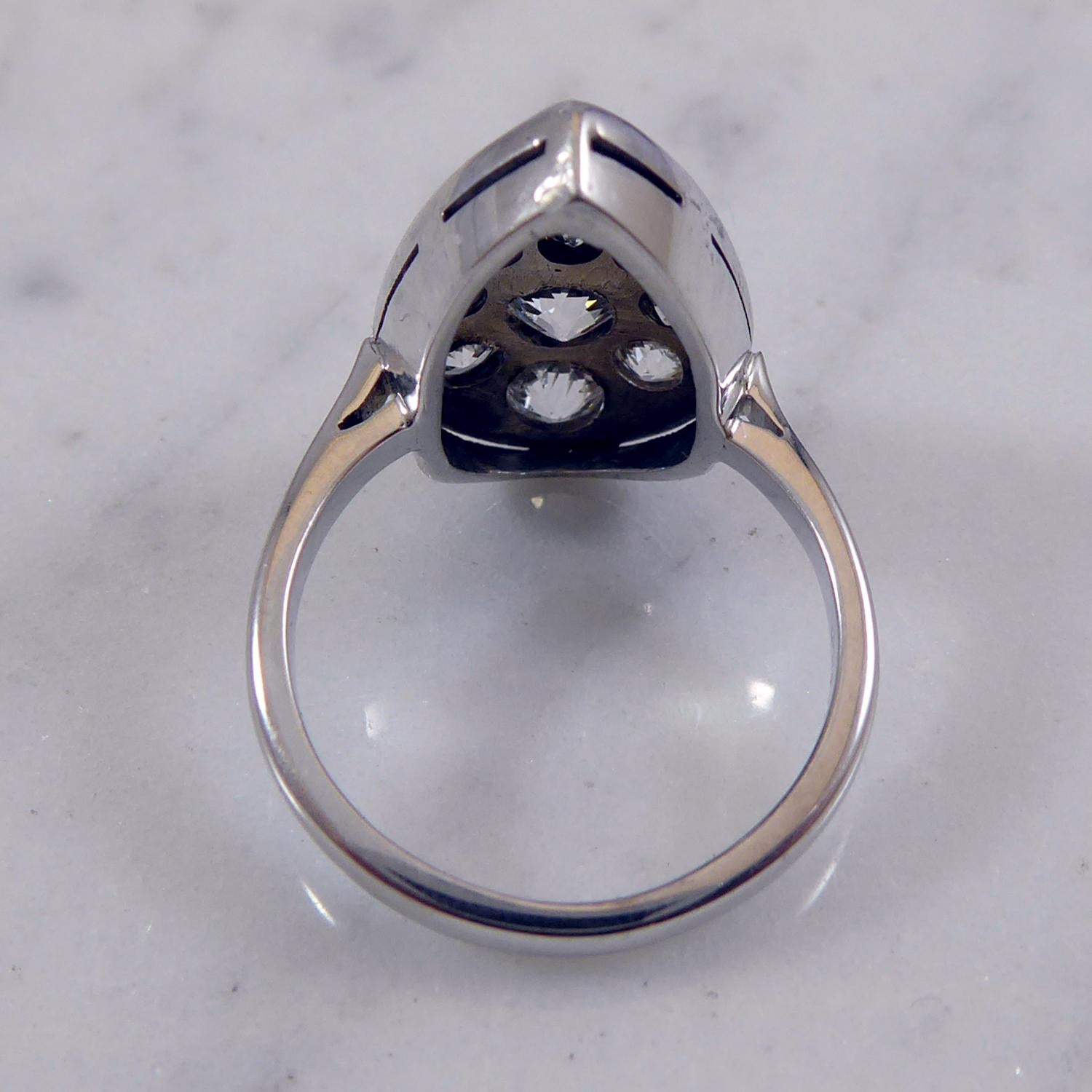 pear shaped cluster ring