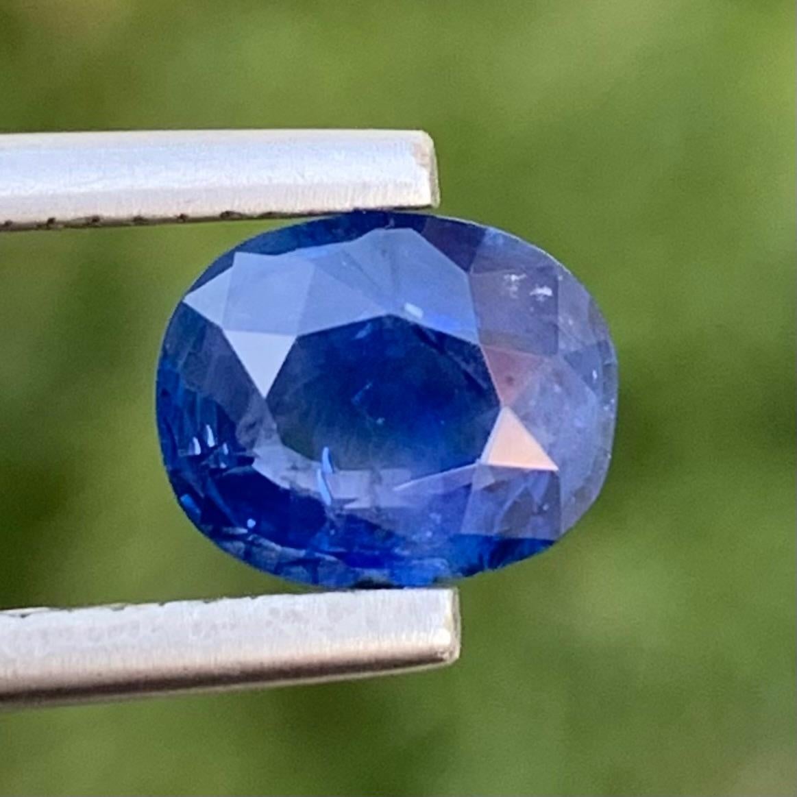 Loose Blue Sapphire 
Weight: 1.53 Carats 
Dimension: 7.8 x 6.3 x 3.3 Mm 
Colour: Blue 
Origin: Africa 
Treatment: Heated 
Certificate: Available 

Blue sapphire, with its mesmerizing deep blue hue, is one of the most esteemed and sought-after