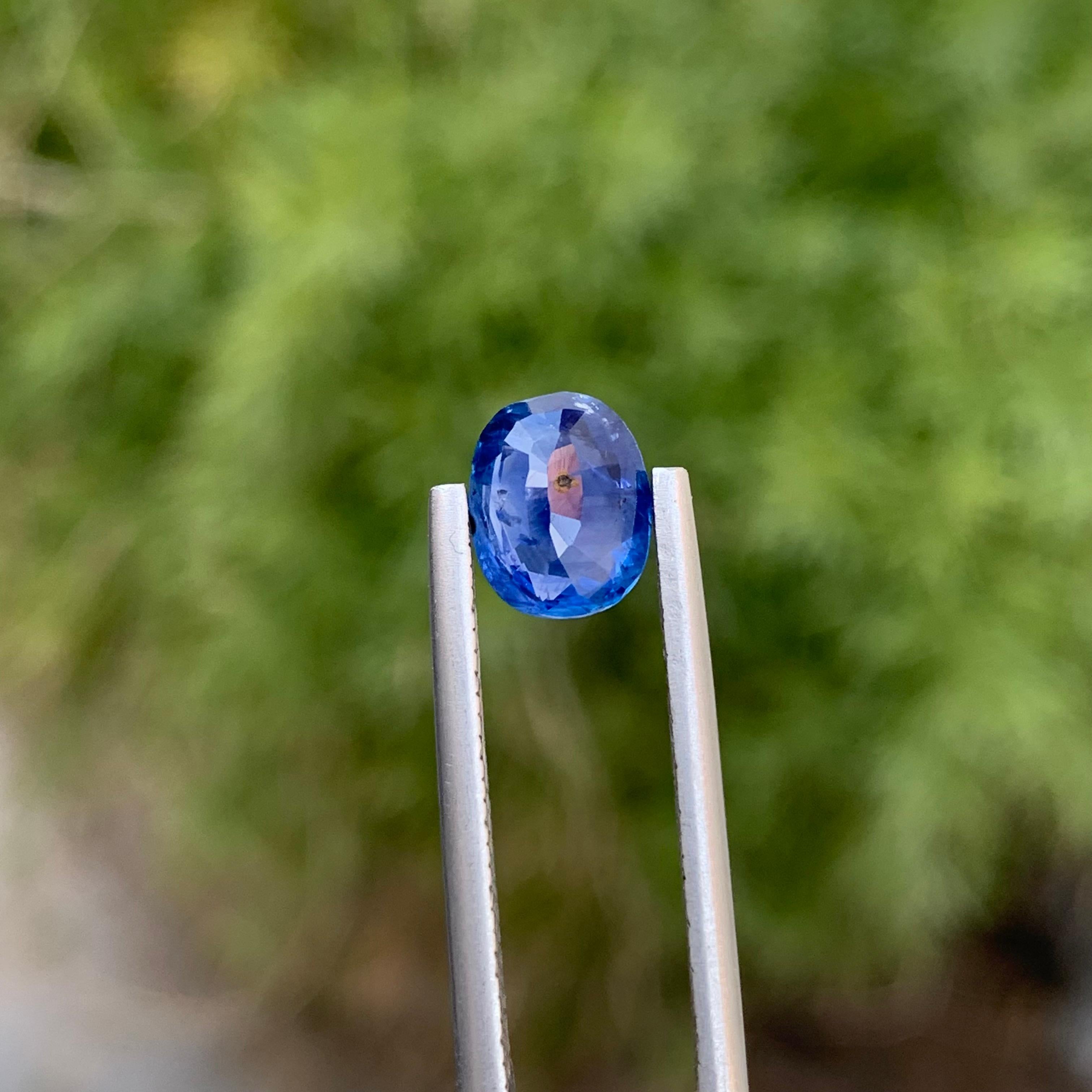 1.53 Carat Certified Pretty Loose Blue Sapphire Cushion Shape Ring Gem For Sale 3