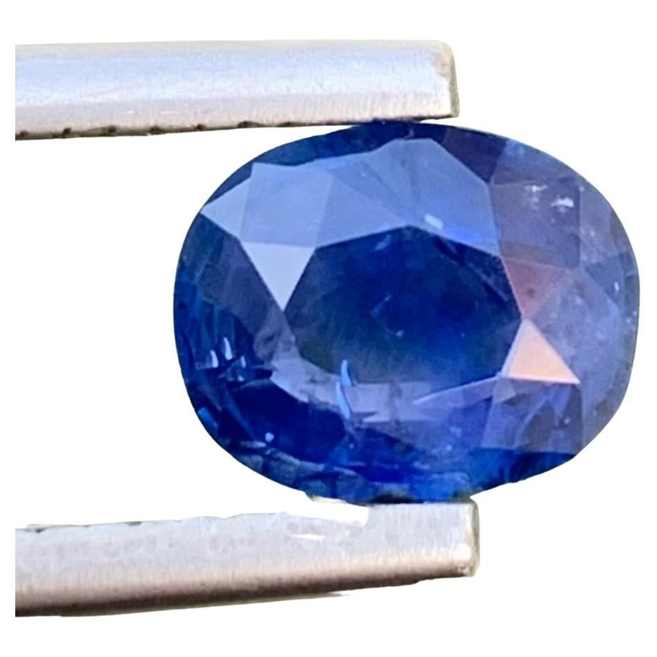 1.53 Carat Certified Pretty Loose Blue Sapphire Cushion Shape Ring Gem For Sale