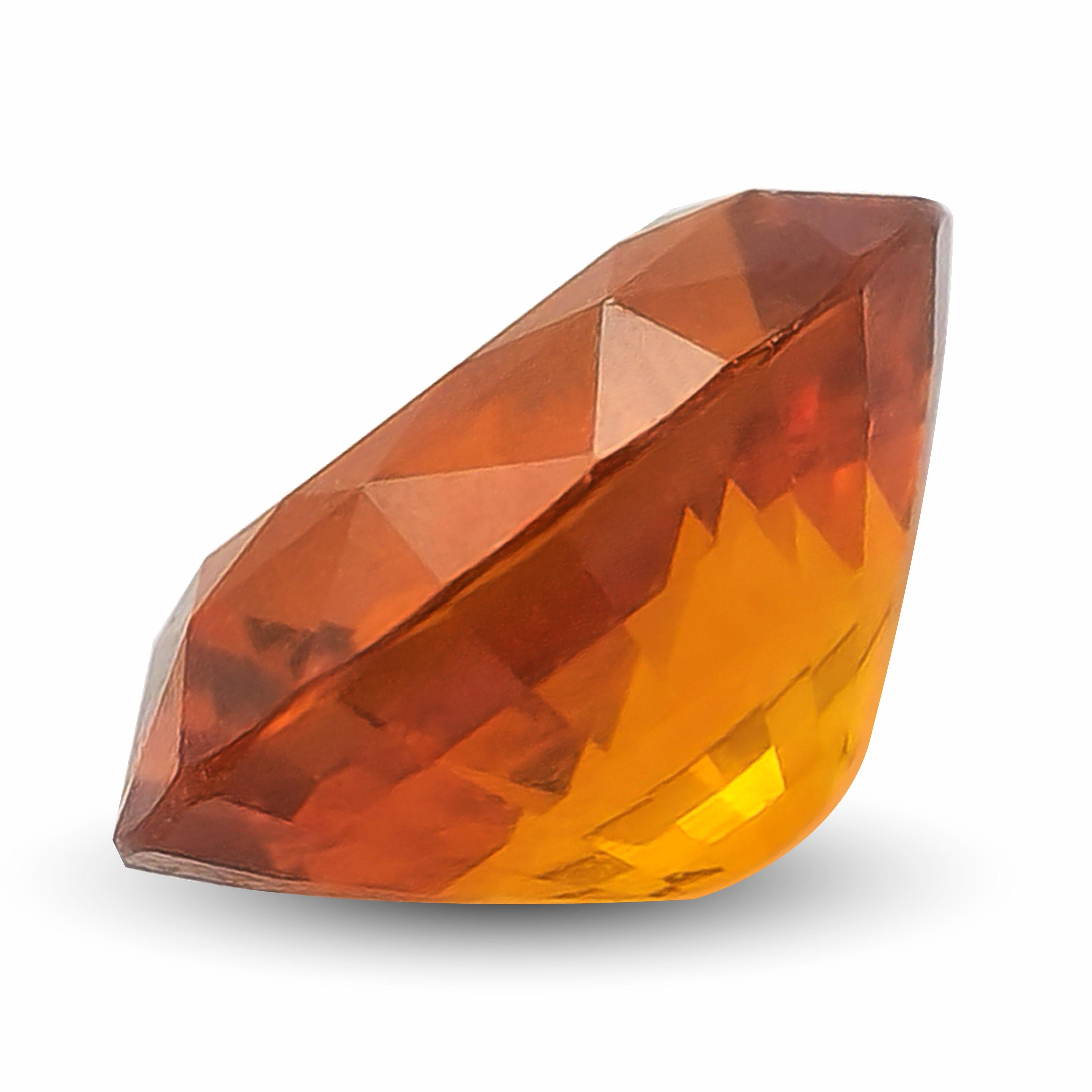 1.53 Carats Heated Orange Sapphire  In New Condition In Los Angeles, CA