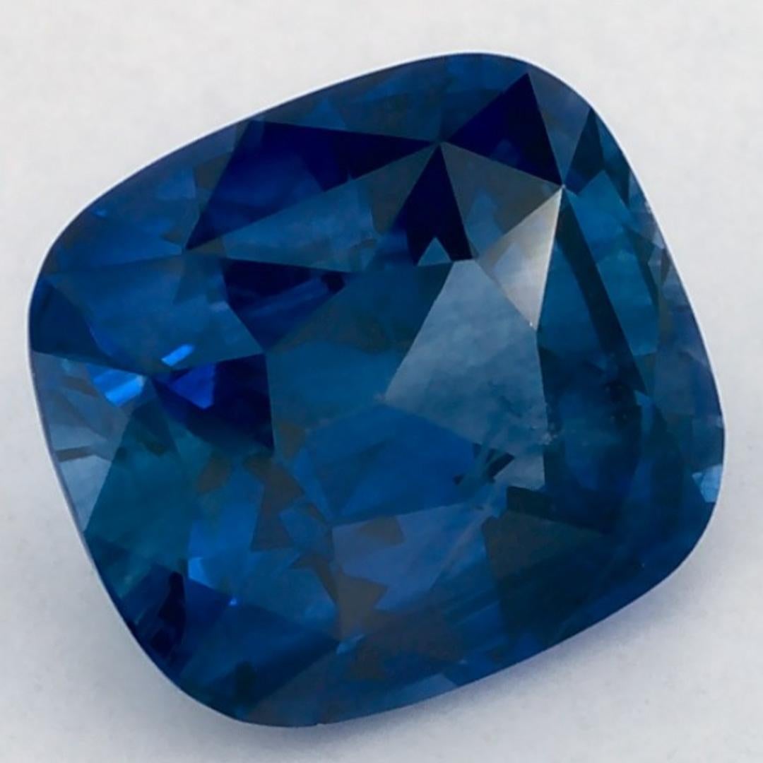 Taglio cuscino 1.53 carati di zaffiro blu a cuscino, gemma sfusa in vendita