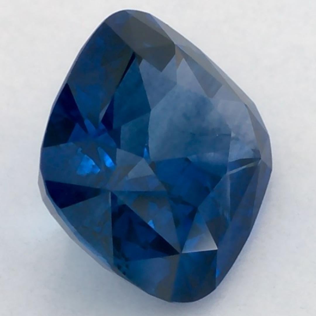 1.53 carati di zaffiro blu a cuscino, gemma sfusa in vendita 2