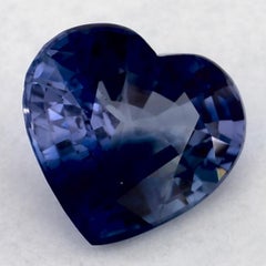 1.53 Ct Blue Sapphire Heart Loose Gemstone
