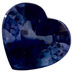1.53 Ct Blue Sapphire Heart Loose Gemstone