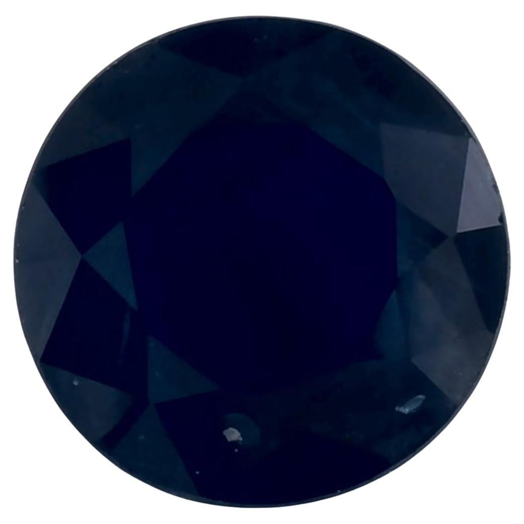 1.53 Karat Blauer runder Saphir, loser Edelstein