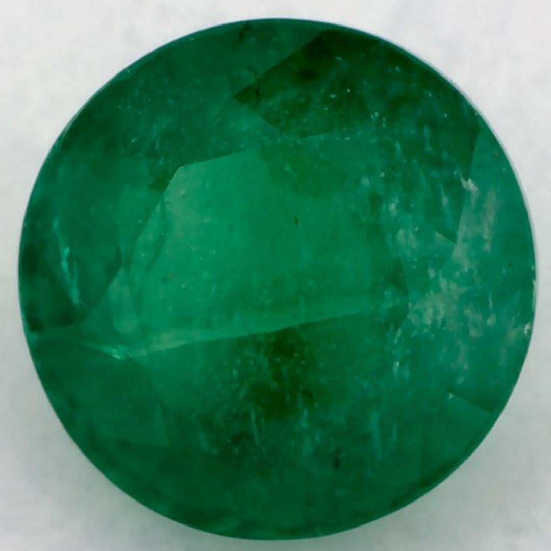 1.53 Ct Smaragd Runde Lose Edelstein (Rundschliff) im Angebot