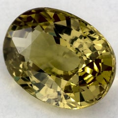 1.53 Ct Green Sapphire Oval Loose Gemstone (Saphir vert ovale en vrac)