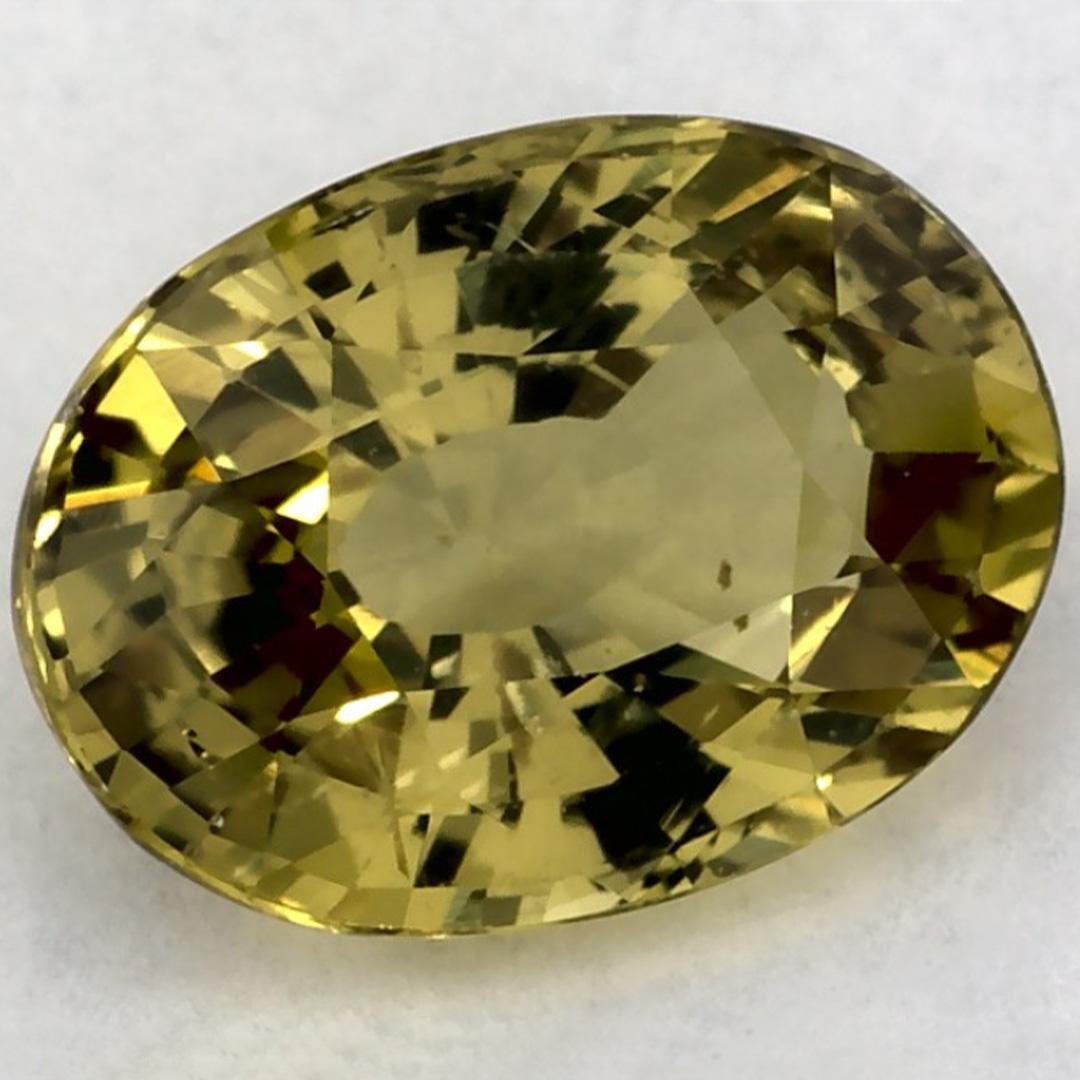 Taille ovale 1.53 Ct Green Sapphire Oval Loose Gemstone (Saphir vert ovale en vrac) en vente