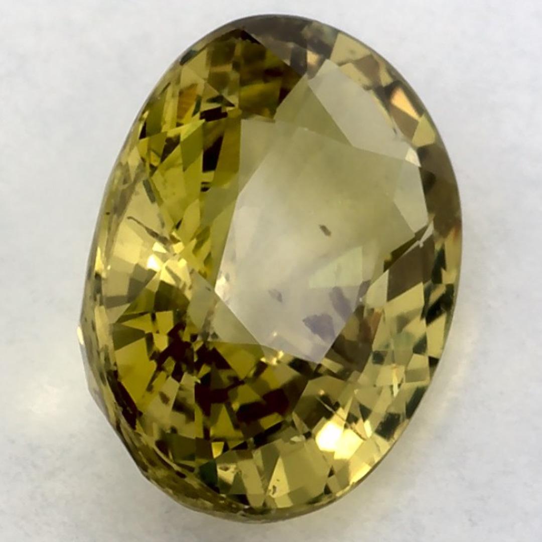 1.53 Ct Green Sapphire Oval Loose Gemstone (Saphir vert ovale en vrac) en vente 2