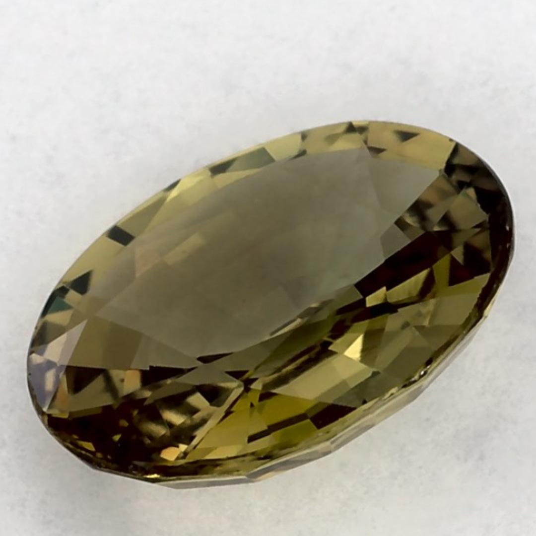 1.53 Ct Green Sapphire Oval Loose Gemstone (Saphir vert ovale en vrac) en vente 3