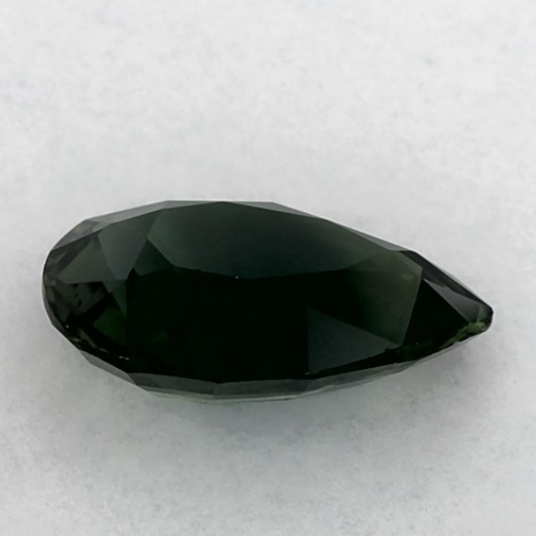 1.53 Ct Green Sapphire Pear Loose Gemstone In condizioni Nuovo in vendita a Fort Lee, NJ
