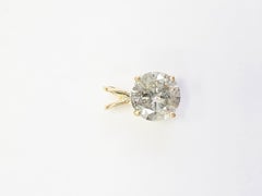 INVENTORY MARKDOWN, 1.53 ct Round Diamond Pendant in 14K Yellow Gold
