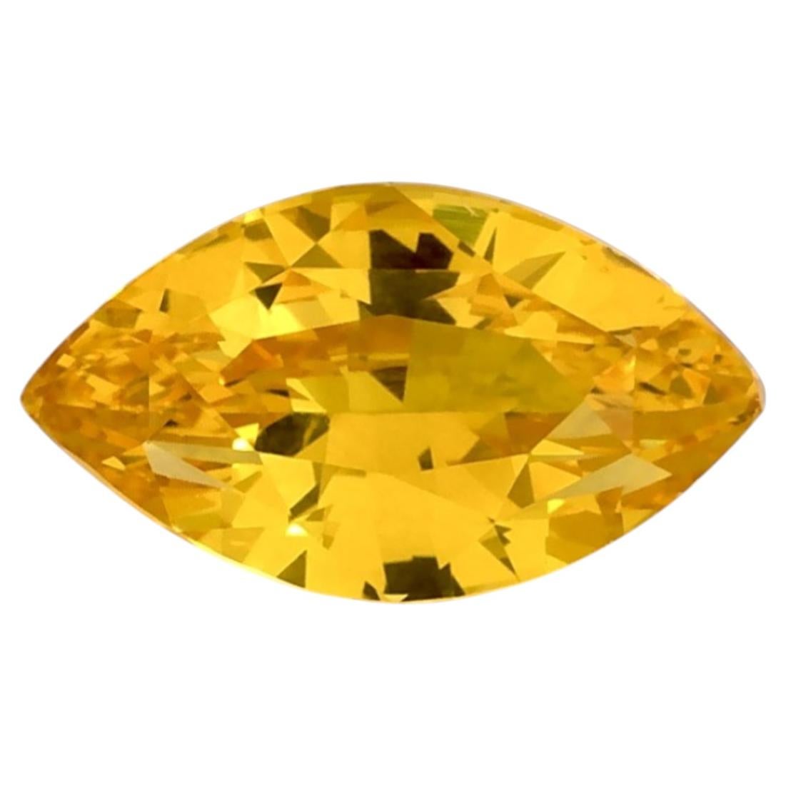 1.53 Ct Yellow Sapphire Marquise Loose Gemstone