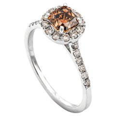 1.53 Tcw VS2 Natural Fancy Deep Orange Brown Diamond Ring, No Reserve Price