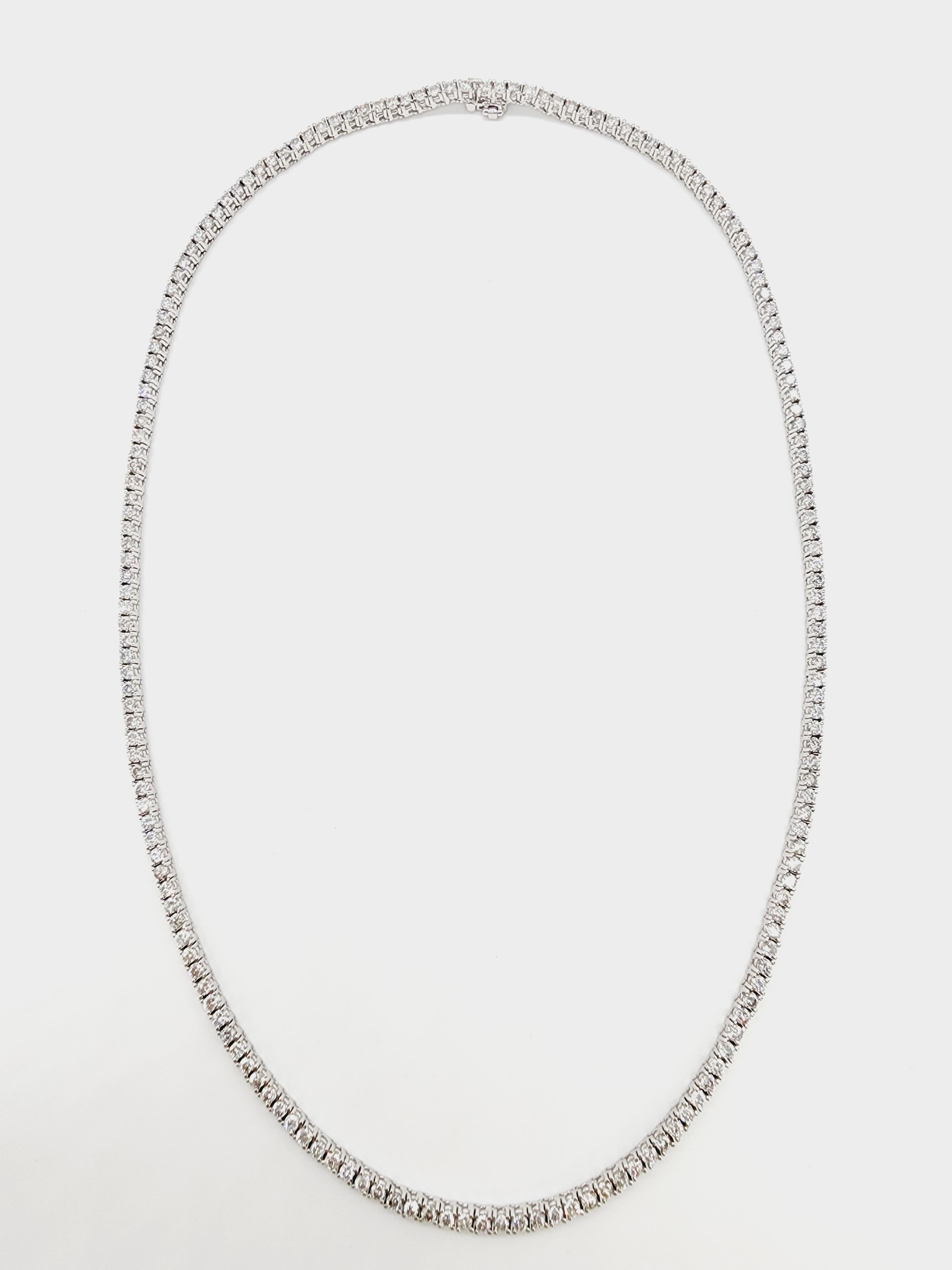 Buy Simulated Diamond Tennis Necklace 20 Inches in Goldtone 20.00 ctw at  ShopLC.