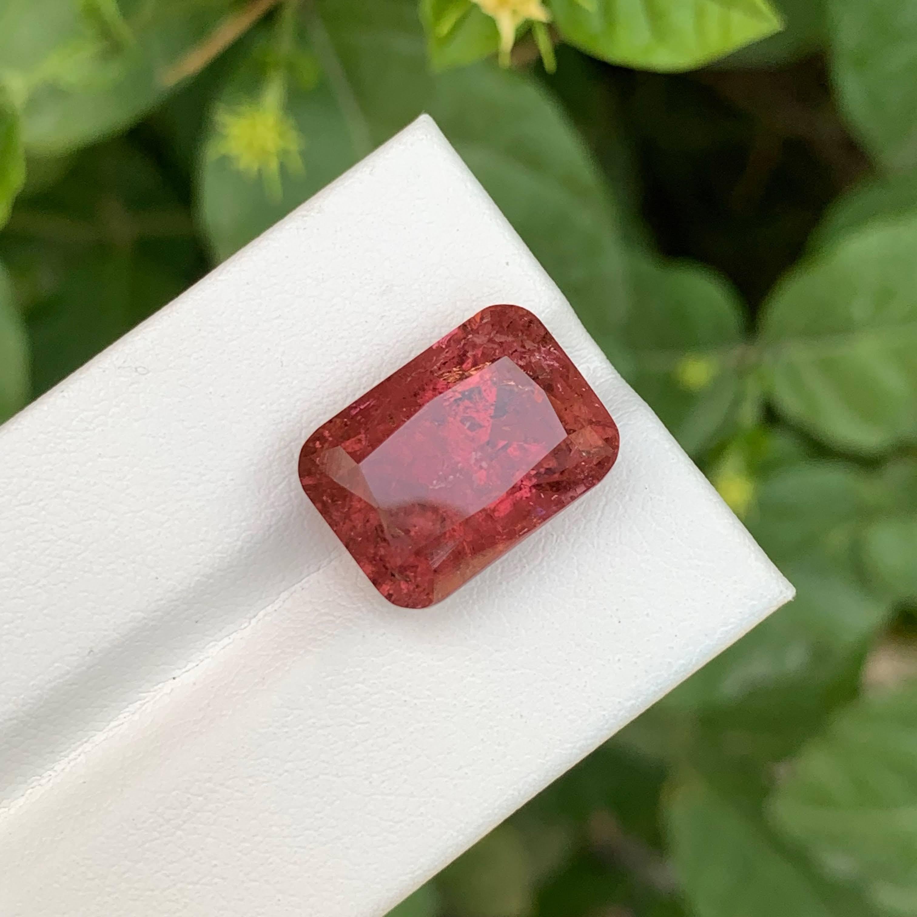 Modern 15.30 Carat Loose Pink Peach Tourmaline Stone Cushion Cut Natural Afghan Gem For Sale