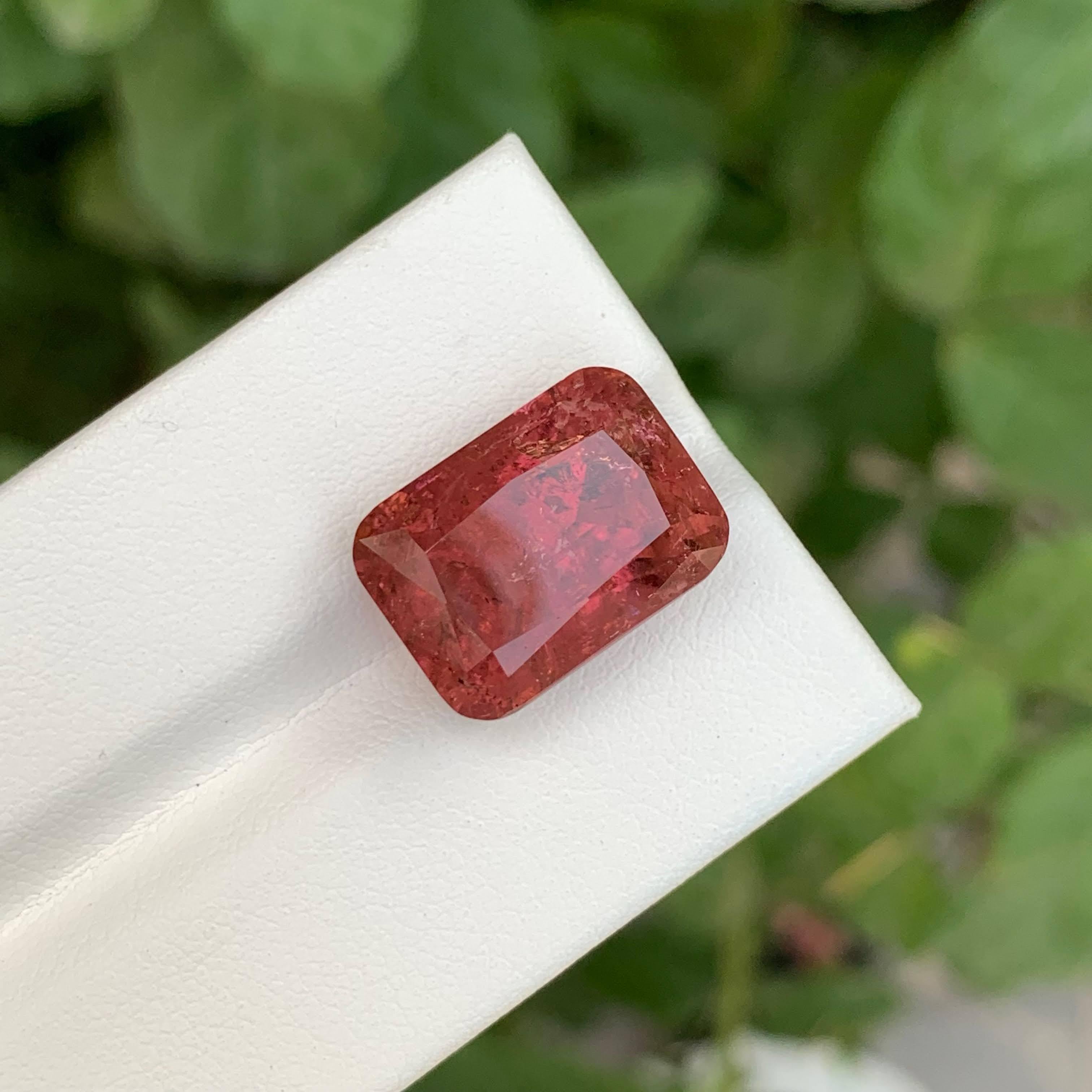 15.30 Carat Loose Pink Peach Tourmaline Stone Cushion Cut Natural Afghan Gem For Sale 2