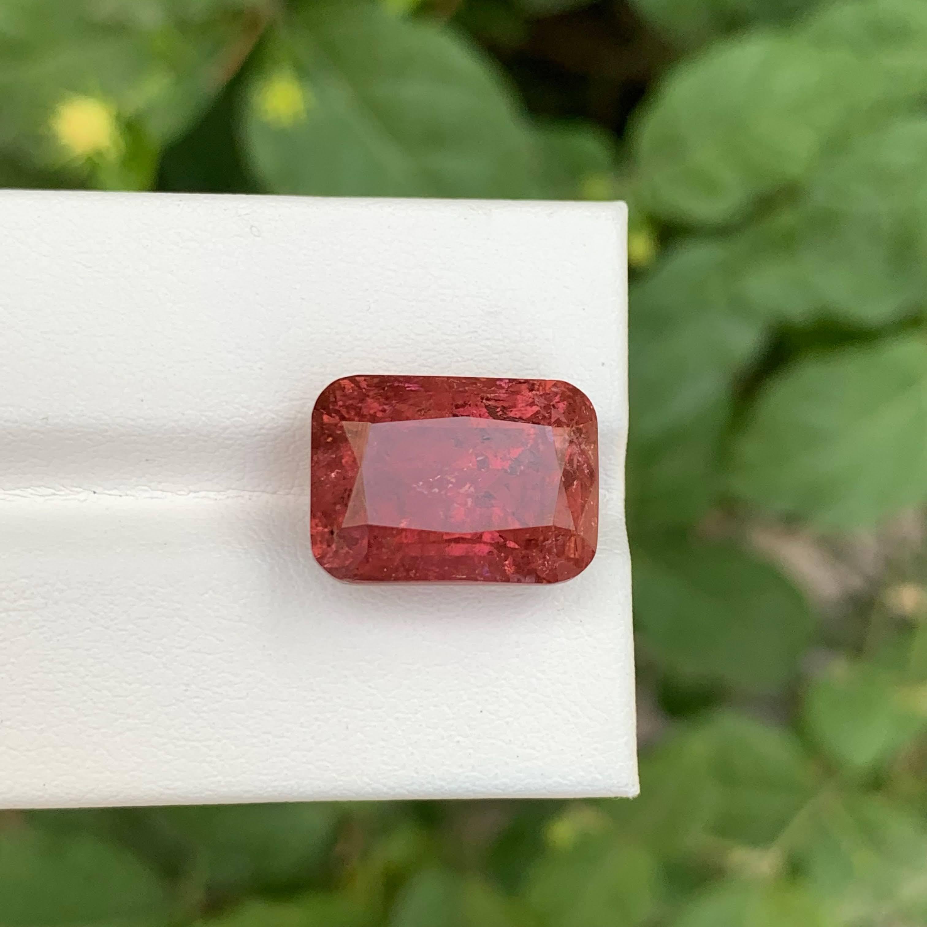 15.30 Carat Loose Pink Peach Tourmaline Stone Cushion Cut Natural Afghan Gem For Sale 4
