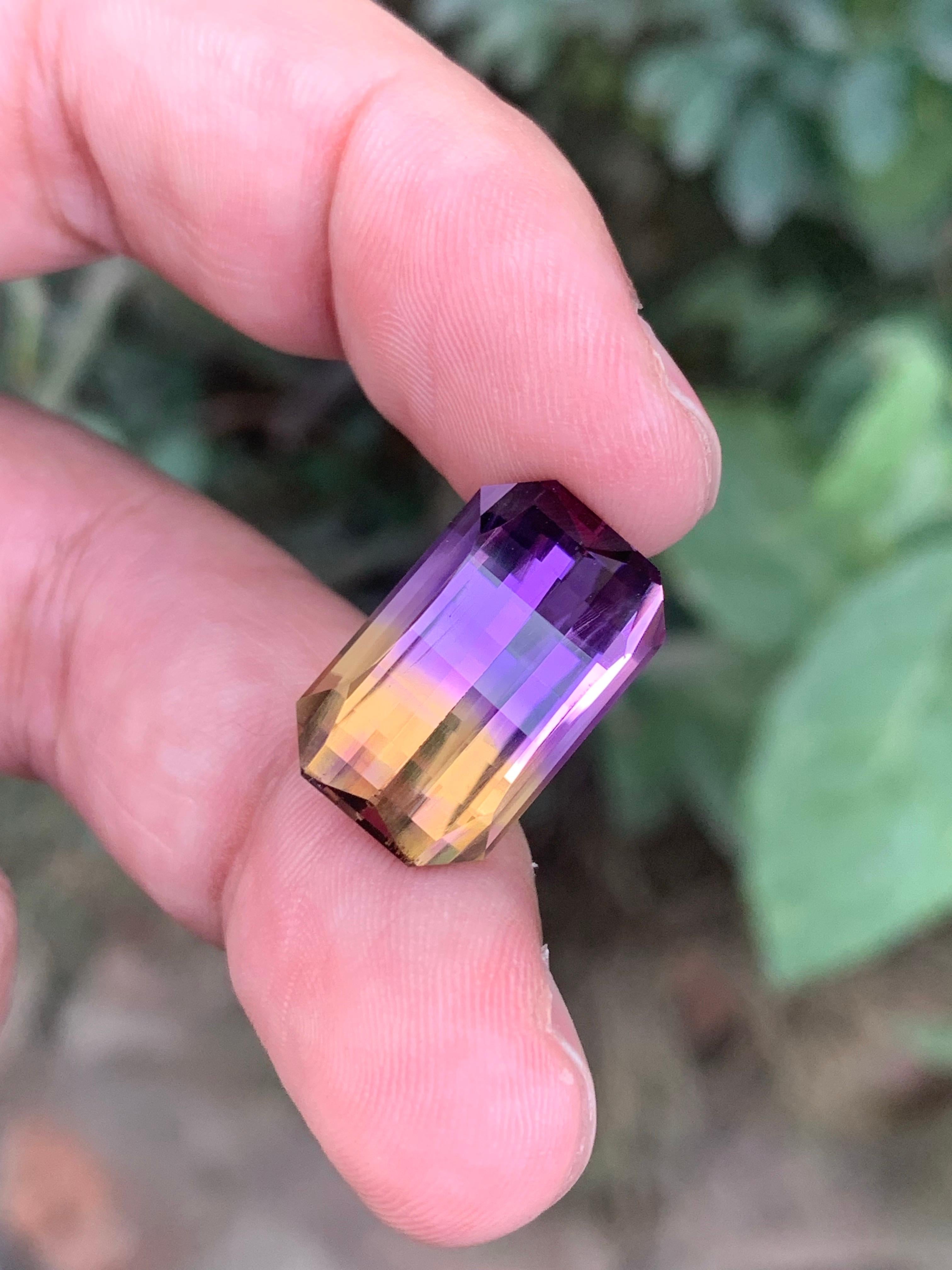 15.30 Carat Natural Loose Ametrine Pixel Cut Gemstone From Bolivia en venta 6
