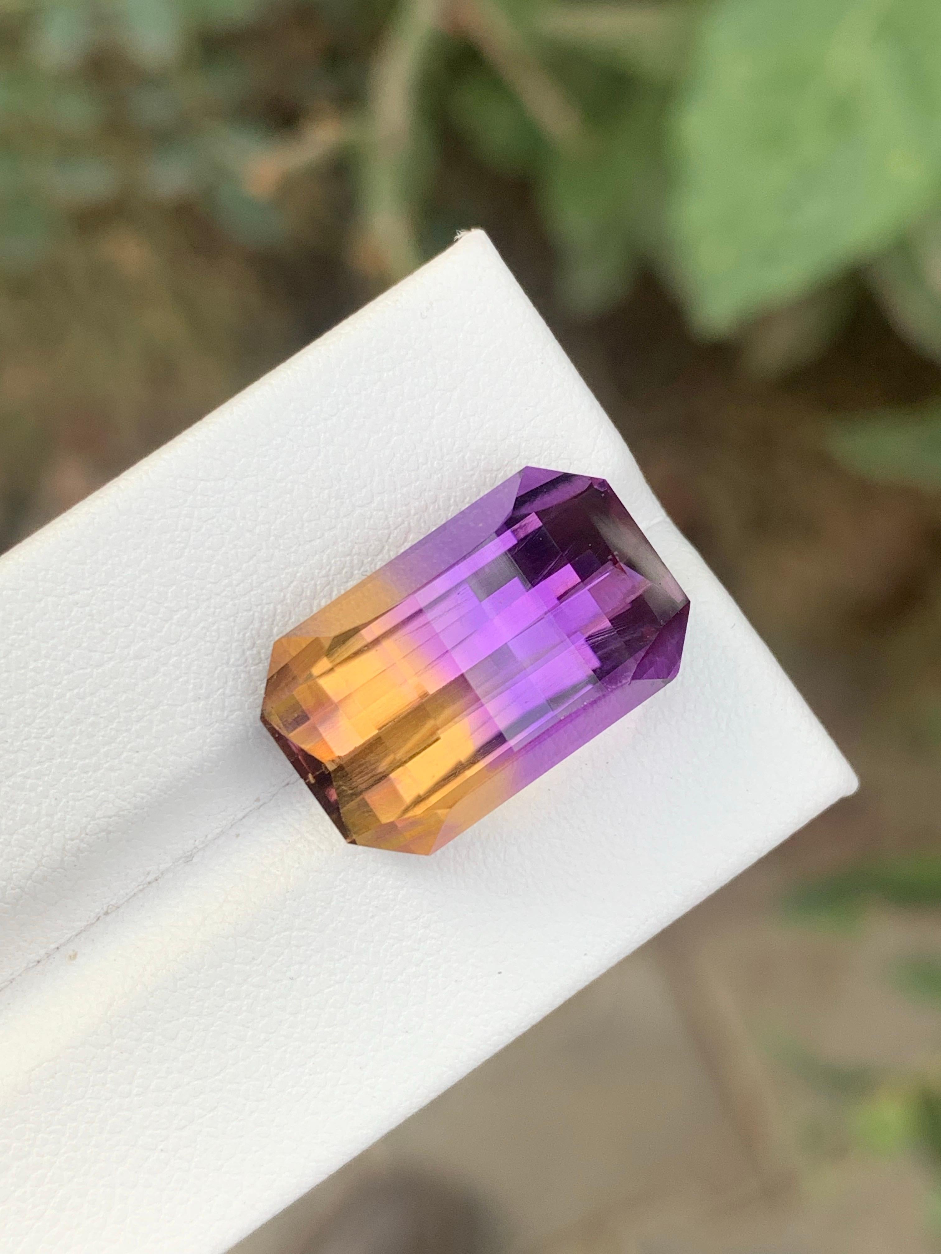 Femenino o masculino 15.30 Carat Natural Loose Ametrine Pixel Cut Gemstone From Bolivia en venta