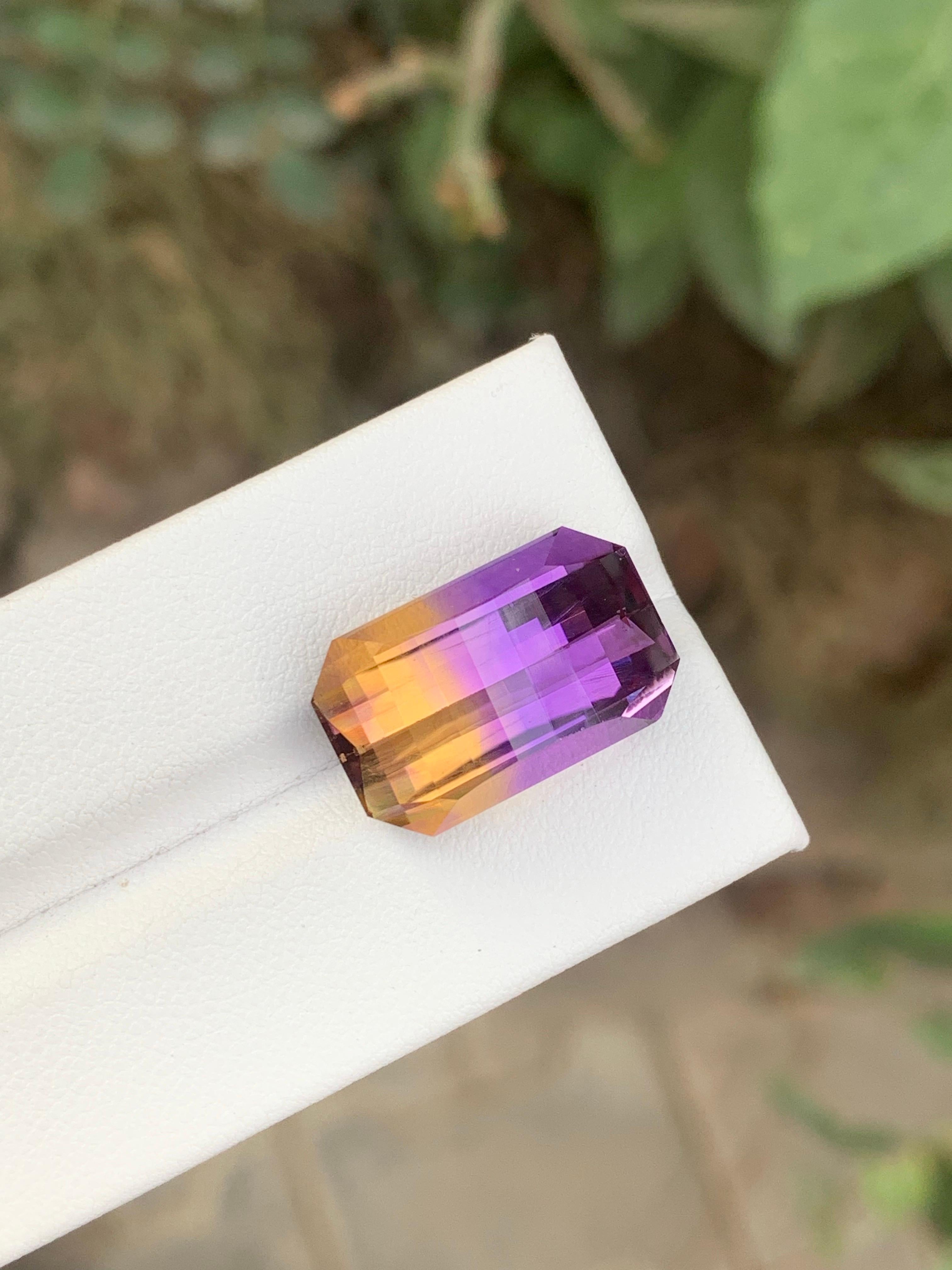 15.30 Carat Natural Loose Ametrine Pixel Cut Gemstone From Bolivia en venta 3